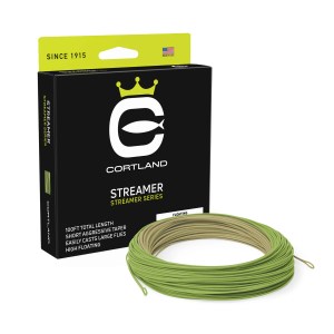 cortland fly line streamer wf5f 100' olive/green