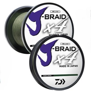 daiwa line j-braid x4 30lb 150yd dark green
